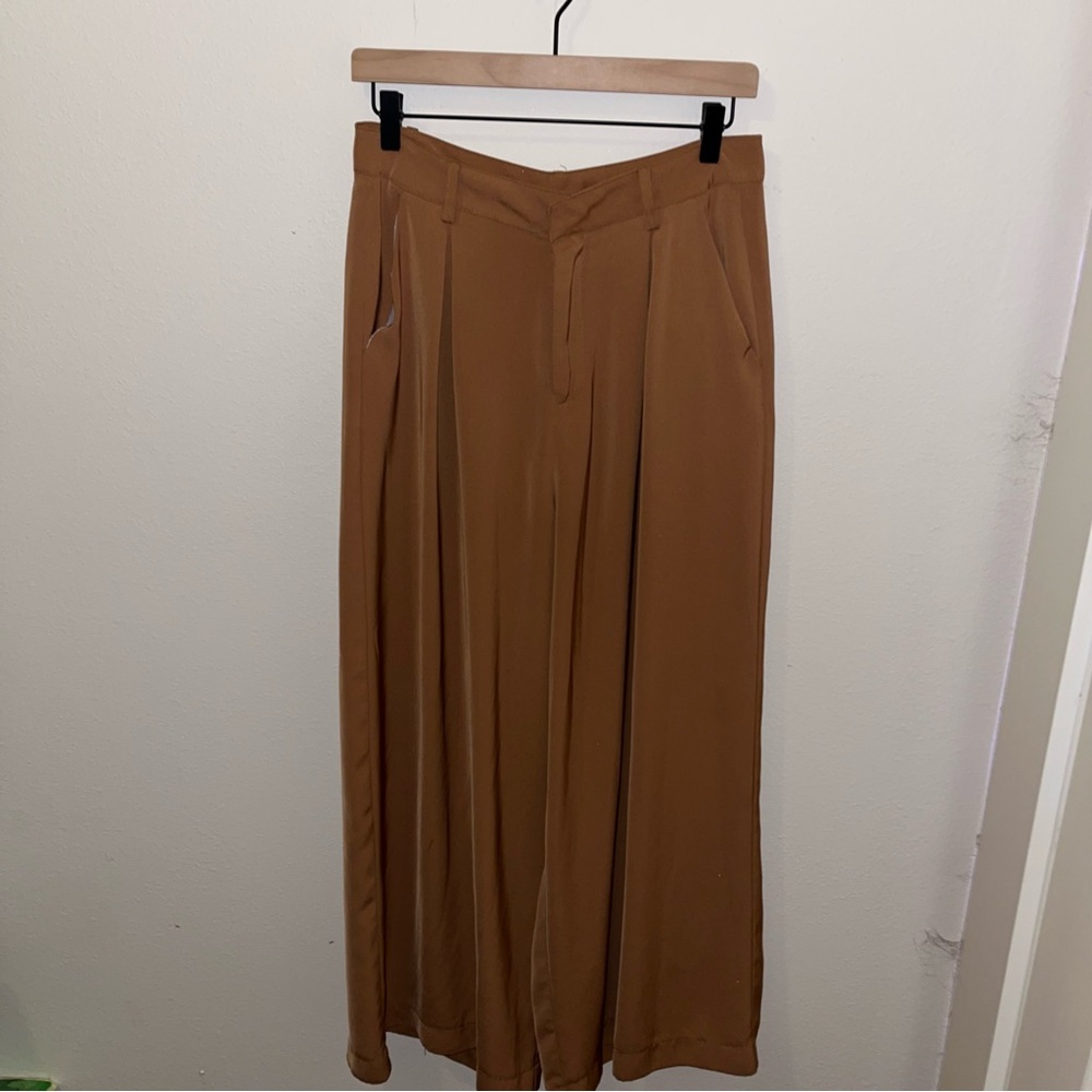 💚 BOGO FREE 💚 Brown Relaxed High Waist Wide Leg Palazzo Trousers